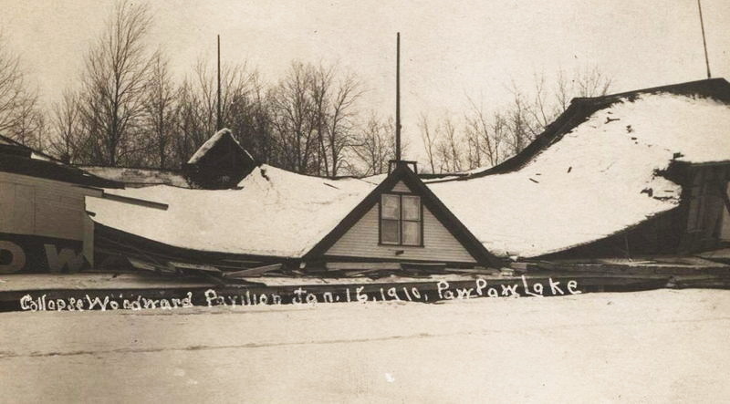 Woodward Pavillion (Woodwards Pavilion) - 1910 Collapse Of Original Pavilion